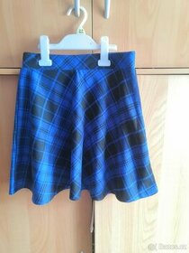 Modro černá skater sukně