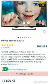 TV SMART 48" 122cm Philips YouTube Netflix