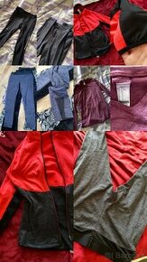 Sportovní oblečení (legíny, bunda na zip, halenka) s-m
