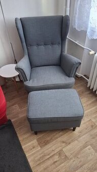 Křeslo Strandmon+taburet Ikea