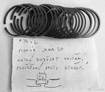 20 ks pístní kroužky 38 x 2 mm