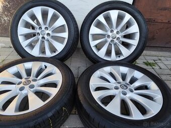 ALU 5x105 r18 OPEL + LETNÍ PNEU - PĚKNÁ SADA