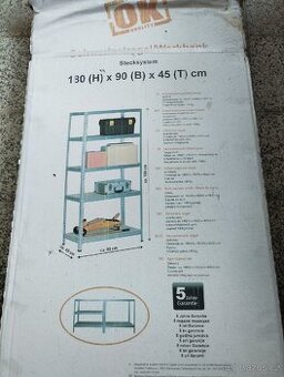 Regál 180x90x45 - nový, nerozbalený