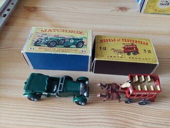 Matchbox yesteryear Y5 BENTLEY 41/2LITRE, Y12 HORSE BUS