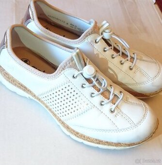 Dámské polobotky slip on Rieker 41 světlé