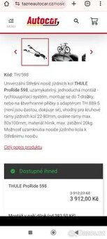 Nosič kol Thule Pro Ride 598