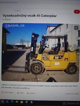 Vysokozdvižný vozík 4t Caterpillar