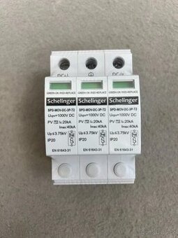 Svodič přepětí 3P DC 1000V třída T2 Schelinger, SKLADEM