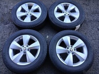 Prodám sadu Orig ALU kol Škoda 215/65R17 zimní