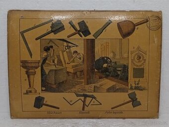 Kameník - školní pomůcka 1856 - 36,5x26,5cm