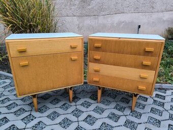 Retro noční stolky František Mezulánik - 70. léta