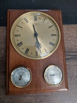 Nástěnné hodiny Weimar Quartz s barometrem-FUNKČNÍ