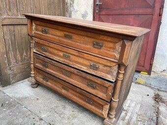 ✅ Starožitná dřevěná komoda | masivní dřevo | 4 šuplíky