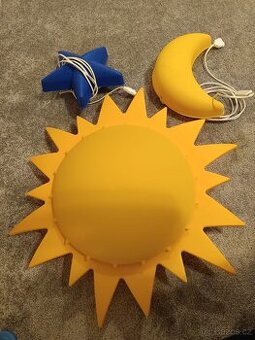 Stropní světlo sluníčko a lampičky (měsíc a hvězda) IKEA