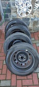 Plechové disky+pneumatiky Continental 195x55xR15