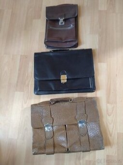 Staré kožene tašky , aktovky
