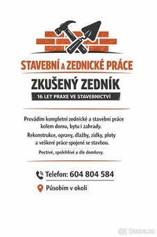 Stavební a zednické práce