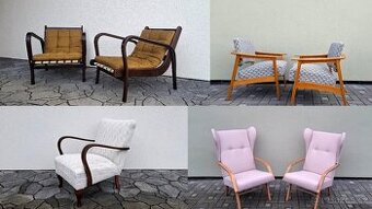 Retro designová křesla po RENOVACI