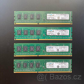 Crucial 16GB DDR3 1600MHz (4x4GB) cena za vše