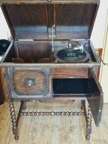 Starožitný funkční gramofon EDISON BELL DISCAPHONE