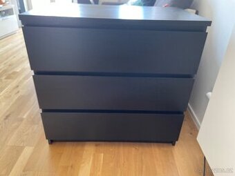 Ikea komoda s 3 zásuvky černohnědá