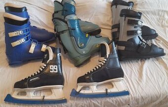 LYŽAŘSKÉ BOTY BOTAS 2x, LYŽÁKY NORDICA, BRUSLE KANADY ATTACK