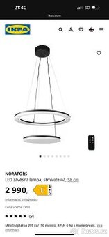 Stropní světlo IKEA