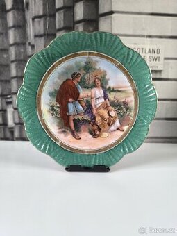 Starožitný porcelánový dekorativní talíř - antika