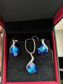 Stříbrný set náušnice+náhrdelník