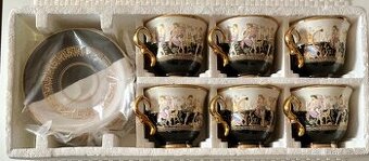 Kávový / čajový servis - Řecko, pozlacený NEPOUŽITÝ