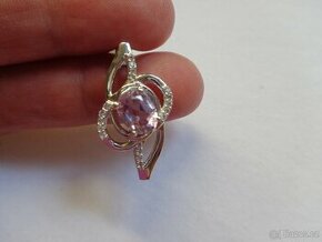 Ag přívěsek s Rose de France ametystem