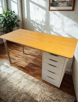 Stůl IKEA Anfallare + šuplíky Alex a nohy Hilver - 1