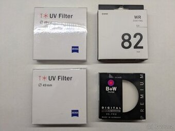 4ks FILTRŮ - CARL ZEISS, SIGMA WR, B+W, kus 300 Kč
