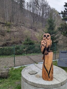 Dřevěná socha - sova