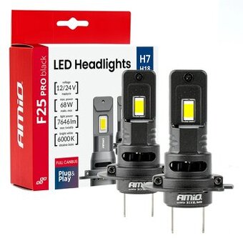 LED žárovky H7 F25 FULL CAN-BUS, 6000K, 7646 LM, 2KS