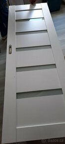Stavební pouzdro 8Ocm do sádrokartonu + bílé prosklené dveře