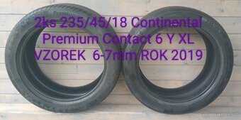 2ks Letní pneumatiy 235/45/18 Continental Premium Contact 6,