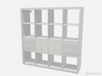 Ikea Kallax 4x4 + šuplíky- nepoužité