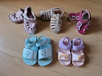 Holčičí sandálky, barefoot 23 a 18 a další