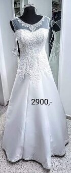 Elegantní svatební šaty SATÉNOVÉ