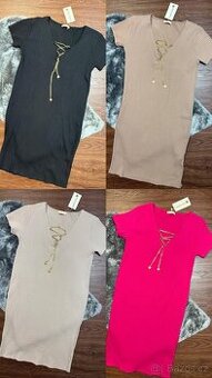 Bavlněné žebrované šaty M-XL