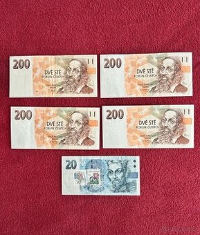 200 kč rok 1993, 1998