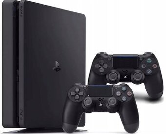 Playstation 4 Slim 500 GB + 2x ovladač + Gran Tur.7 + NHL 23
