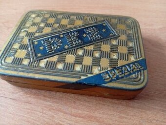 PEZ-retro plechová krabička speciál+odznaky PEZ