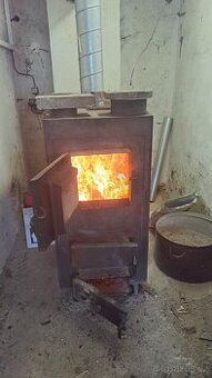 Horkovzdušná kamna kotel na tuhá paliva 50kw - 1