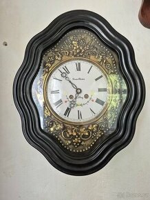 Zajímavé nástěnné francouzské hodiny - funkční