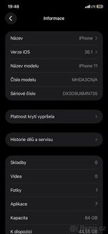 Prodám či vyměním iPhone 11 black 64 gb. 94% baterie
