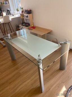Italský luxusní skleněný stůl 160x90 - sklo 12mm