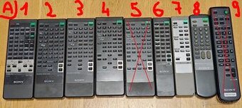 Ovladače SONY/ TECHNICS/ PANASONIC/ SHARP/ a další
