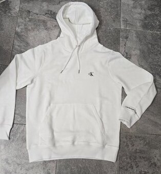 Nová bílá mikina Calvin Klein s kapucí, velikost XL.
